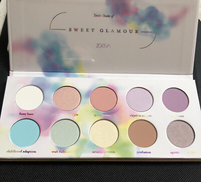 Zoeva Sweet Glamour 10 Pan Eyeshadow Palette Pastel Colors 13g NIB