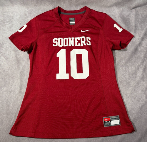 Oklahoma OU Sooners Nike Team Authentic Football Jersey Women's MEDIUM #10