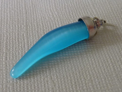 Zahn Anhänger Cat Eye Glasperle 40mm Farbwahl 2350 - Bild 15 von 20