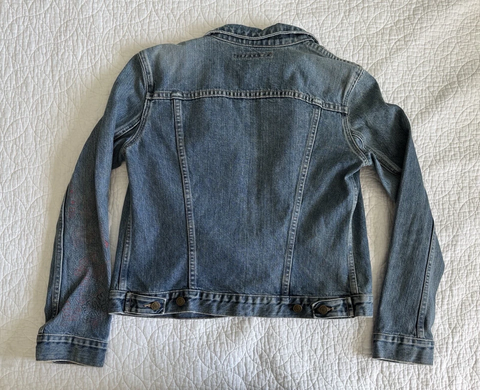 Rare Marc Jacobs Jean Jacket Denim graffiti doodles women medium early 2000s y2k - Image 2 of 4
