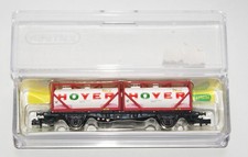 Minitrix 15257-09, Spur N,  Kessel-Containerwagen "HOYER",  OVP,  guter Zustand.