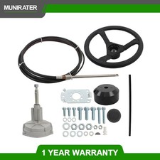 SS13712 12 Feet Boat Rotary Steering System Outboard Kit With Steering Cable