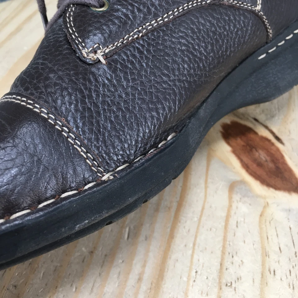 Clarks Boots Womens 10 Narrow Whistle Bea Ankle Bootie Brown Lace Up 26113751 - Image 4 of 4