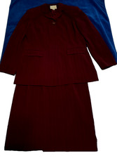 John Meyer By Norwich Womens 2 Piece Suit Eggplant Color Size 14