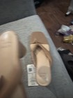 Women's Slide Sandals 8.5 A New Day Brown Memory Foam Round Block Heel Thong — photo 2