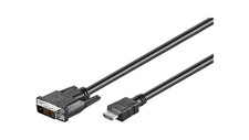 HDMI-DV020.030 Kabel HDMI 1.4 DVI-D (18+1) wtyk,HDMI wtyk 3m czarny