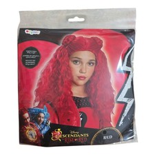 Disney Descendants The Rise of Red Wig Red Costume Hair Red Adjustable Wig Cap