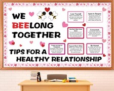 Valentines Day Bulletin Board Set We Bee Love Heart Classroom Decorations Bee...