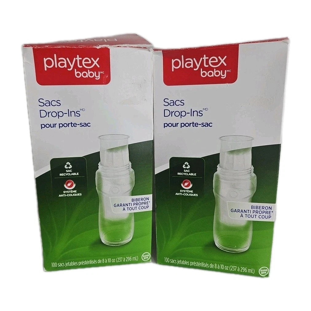Playtex Baby Nurser Drop-Ins 8-10 Oz BottleLiners 181 New 1 Full Box 1 Partial