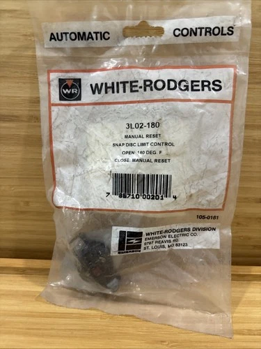 White Rodgers Manual Reset Snap Disc Limit Control L180 3L02-180