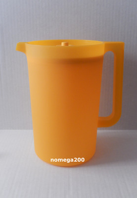 Tupperware Classic 1 Gallon Pitcher Orange Color with Push-button lid