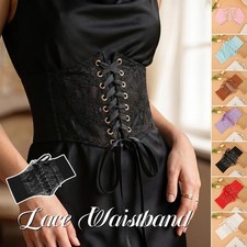 Fashion Womens Waist Corset Elastic Waistband Wide Lace Slimming Body Belt