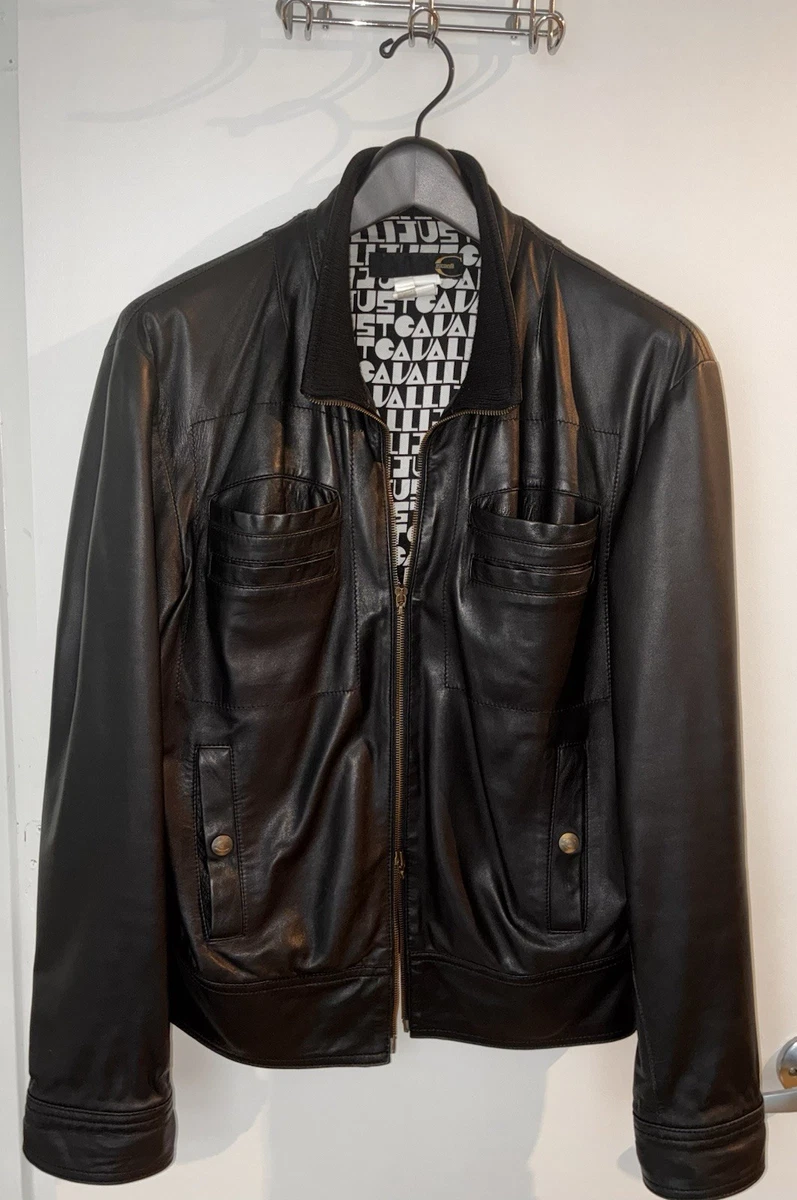 roberto cavalli leather jacket products for sale | eBay