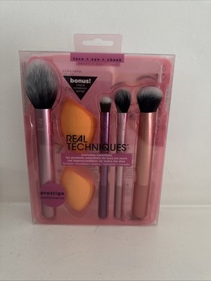 Real Techniques 6 Piece Everyday Essentials Makeup Brush Set, Includes 4 Brushes