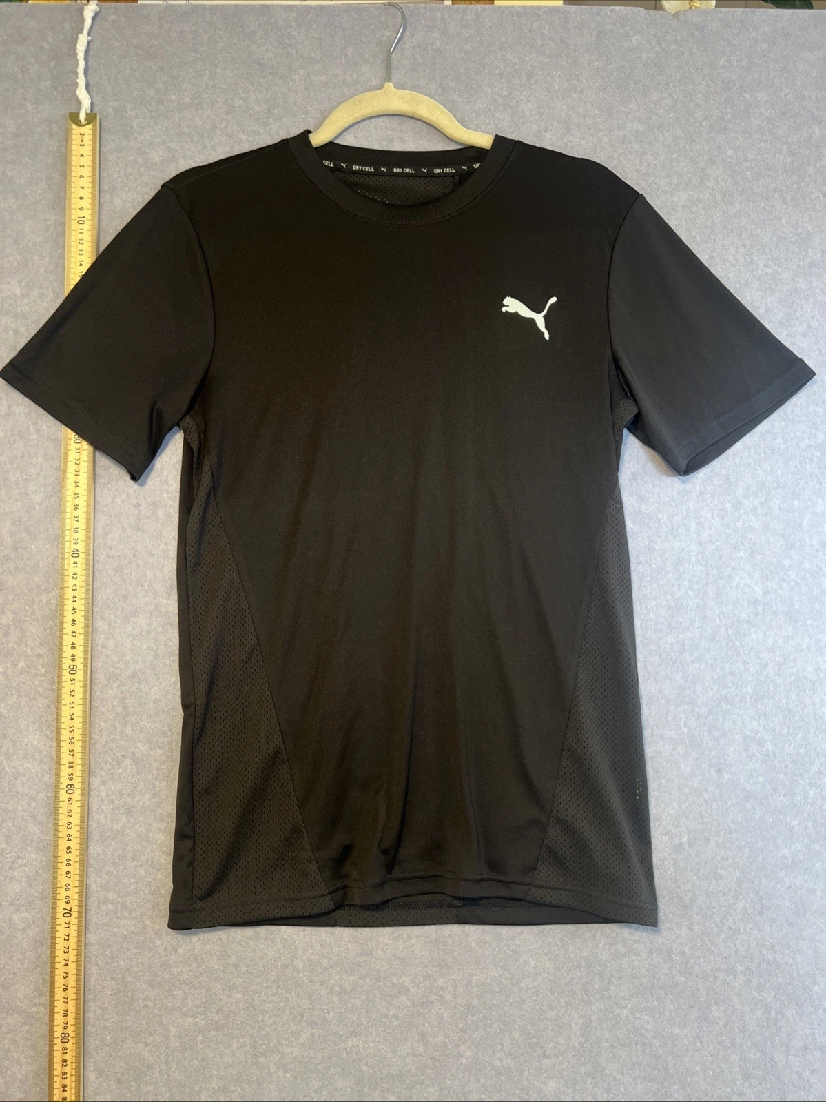 Puma Training S Tshirt Active Dry Cell Loose Fit Mens Black Logo