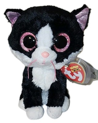 Ty Beanie Boos PEPPER Cat (Glitter Eyes Version 3) 6'' NMWMT Plush Stuffed Toy