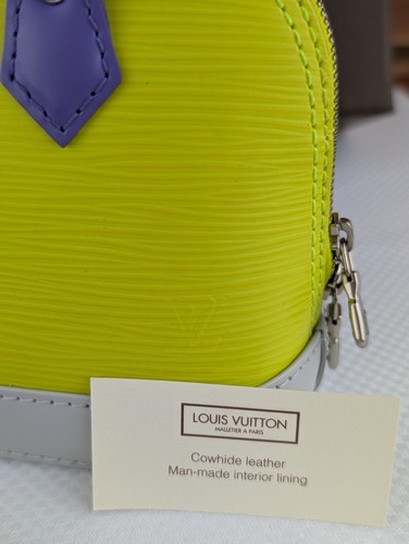 Louis Vuitton Epi Alma Nano in Neon Yellow And Purple - Picture 8 of 13