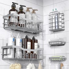 Bathroom/Kitchen Storage Home Decor-L Size, Space-Saving Shower Shelves for
