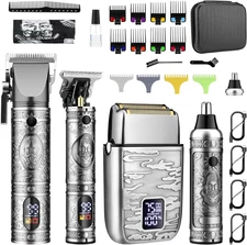 Professional Hair Clippers, Men'S Beard Trimmer & Grooming Kit with Electric Raz