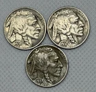 1937 PDS BUFFALO NICKELS, FULL DATES - #2
