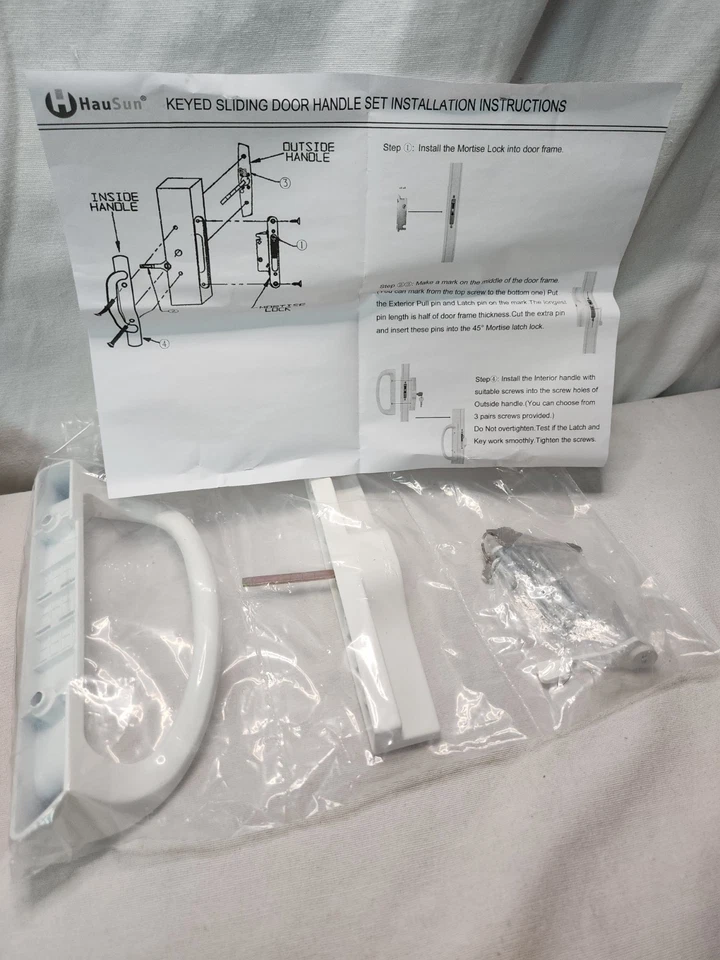 Sliding Patio Door Handle Set with Key Cylinder Mortise Lock Reversible Design - Image 3 of 4