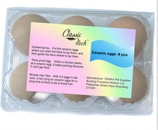 Poultry Artificial Eggs - Guided Laying for Chicken Coops, Peck-Resistant Cerami