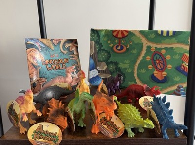 Lucas Learns and Plays Dinosaur World Animal Kingdoms Toy Set Play Mat SJ-214 