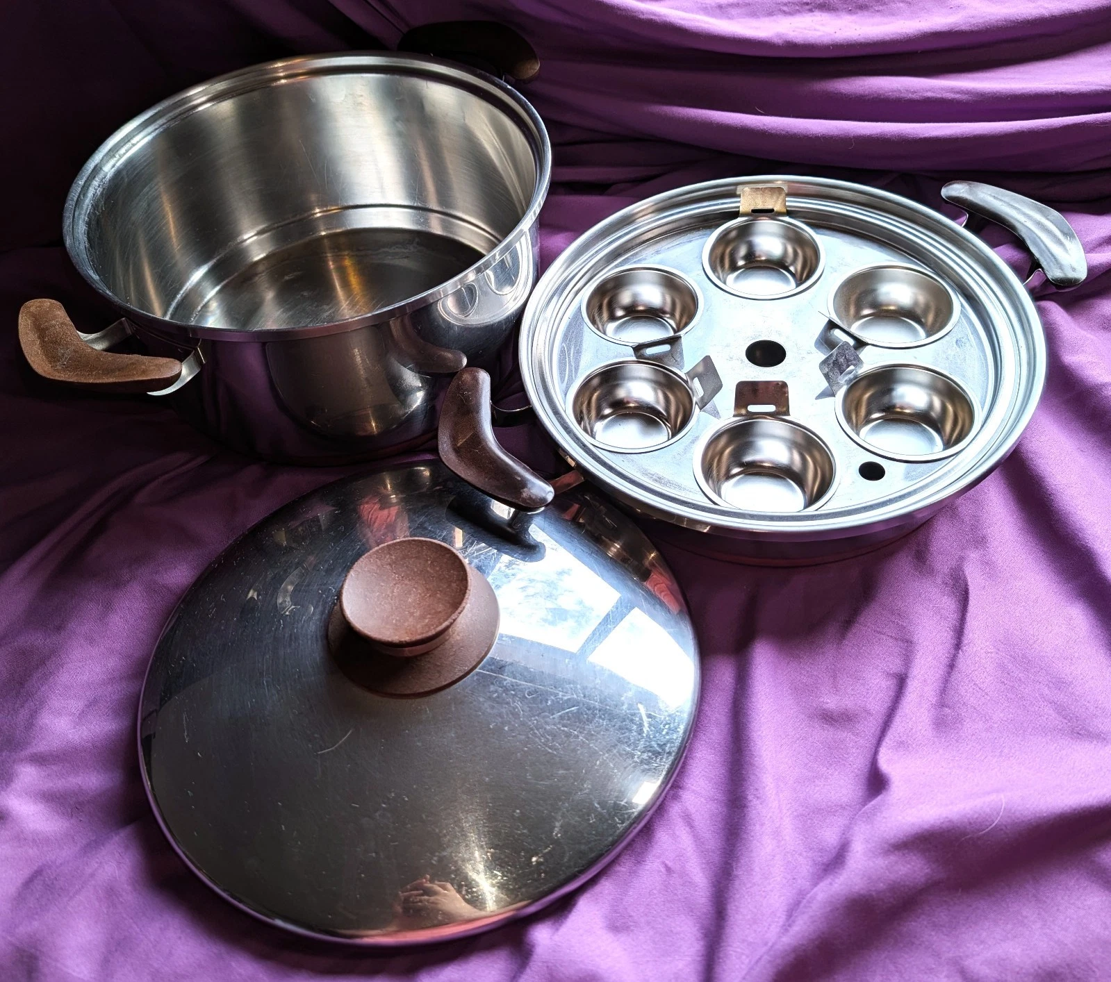VTG Presto Pride Set Poacher 3.5QT & 6 QT + Lid Copper Bottom Stainless Cookware