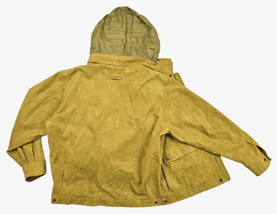 HOT Men BURBERRY LONDON PARKA HOODED NOVA LINED VELVET LEATHER Jacket L (*Fit M) - Image 4 of 4