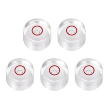 5pcs Round Bubble Level 12x7.5mm Mini Circular Bullseye Spirit Levels, White