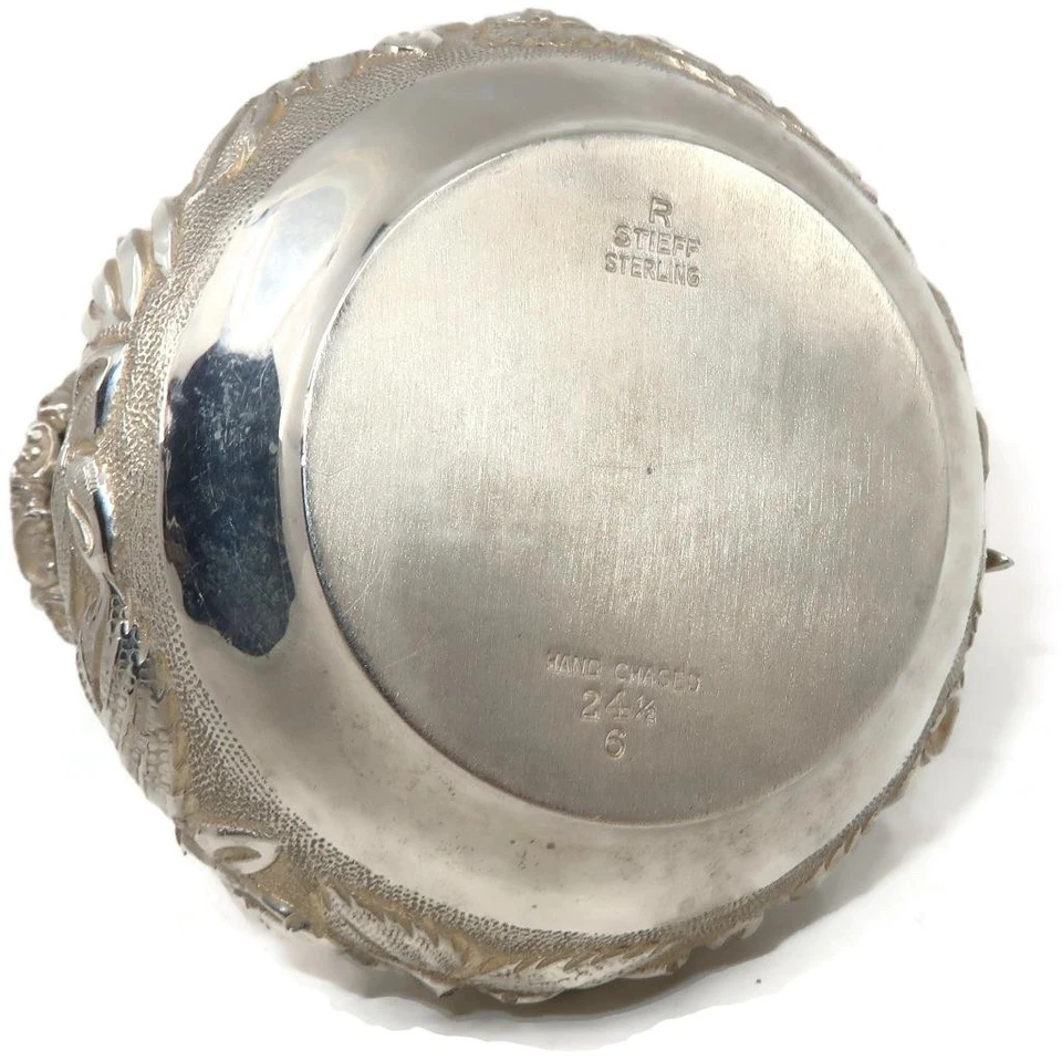 Stieff Plata de Ley STIEFF ROSE, Sin Monograma, Mini Crema, 3" Foto 4 de 4