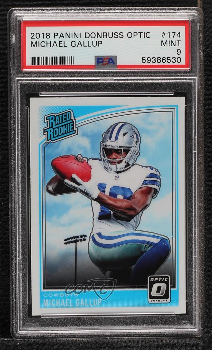 2018 Donruss Optic Rated Rookie Michael Gallup #174 PSA 9 MINT dq2