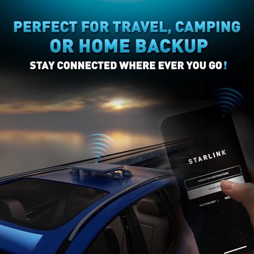 Starlink Mini Mount – Suction Cup Mount & Included 10ft Car Charger Cable white