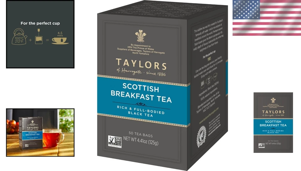 Saquinhos de chá clássicos escoceses para café da manhã, 300 unidades (pacote com 6) - Imagem 2 de 4