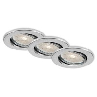 3 X Briloner LED Einbauleuchte Alu 3 X 5,5W Warmweiß 3000K Schwenkbar Dimmbar