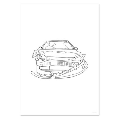Wandposter / Drucke ''Crashed Car'' (PP047279)