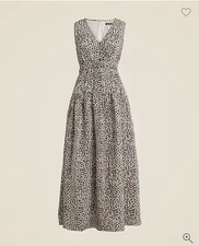 J.CREW Hyacinth Dress In Leopard Prints New Size S