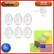 UtySty 6 Pack Makeup Sponge Holder Clear Hard Container for Sponges