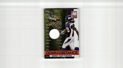 2011 Donruss Elite Sidney Rice Down and Distance Jerseys Red Zone Prime #/50 #43