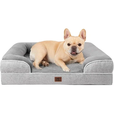 Orthopädisches Hundebett, Memory Foam, Waschbar, Rutschfest, Grau, 76x51cm - Bild 1 von 4