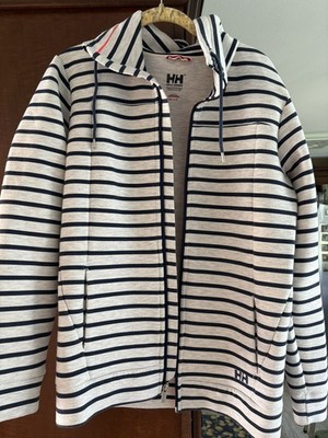 Helly Hansen Women's Naiadline Full-Zip Jacket Women's Large Navy Gray Stripes