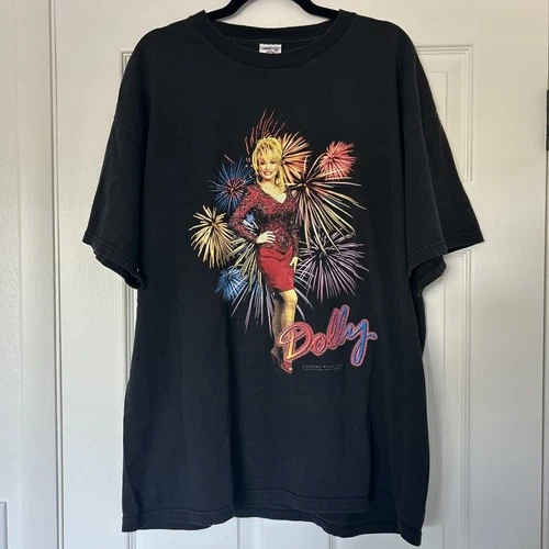Y2K Dolly Parton Dollywood Fireworks 4th July X 2000s vintage concert t-shirt, vintage, size XXL, single stitch, B+ condition