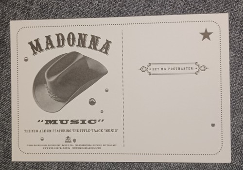 Madonna 'Music' DVD 2000 NEW Ali G. Promo Hype Sticker & Exclusive Promo Card - Picture 10 of 12