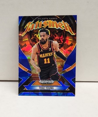 TRAE YOUNG 2024-25 Prizm Black Talismen BLUE ICE PRIZM ~ Hawks #'d /125