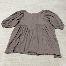 Free People Beach Oversized Babydoll Dress Cocoa Boho Hippie Get Obsessed Sz M