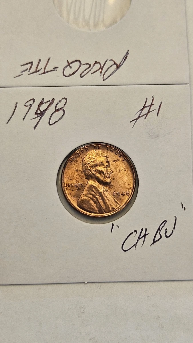 Lincoln Wheat Penny Philadelphia US Coin Errors 1948 Year for sale