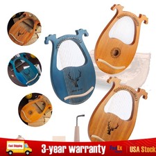 16 String Lyre Harp Mahogany Body With Tuning Key String Cartridge 