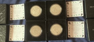 Silver Shield Bankers 4oz Set 999.9 Fine Silver Medallions. No Reserve Sale