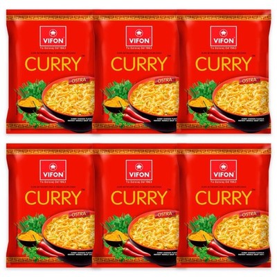  Vifon Zupa błyskawiczna o smaku kurczaka curry 70 g x 6 sztuk ZESTAWY