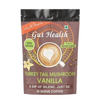 Turkey Tail vanilla flavor Mushroom Coffee 30 Serving Caffeine Free Gut health
